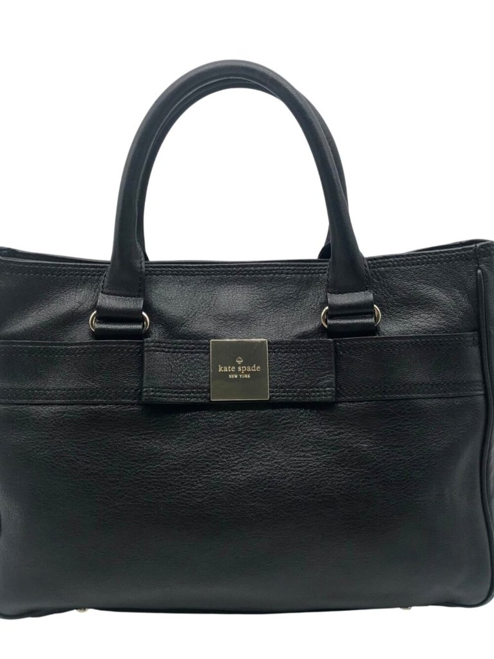 Kate Spade Black Pebbled Leather Primrose Hill Goldie Satchel Bag